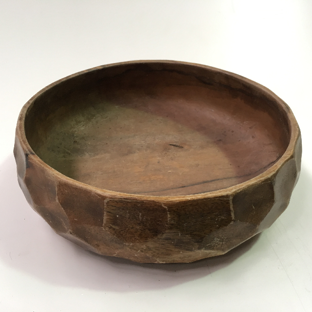 BOWL, Wooden - Honeycomb Detail